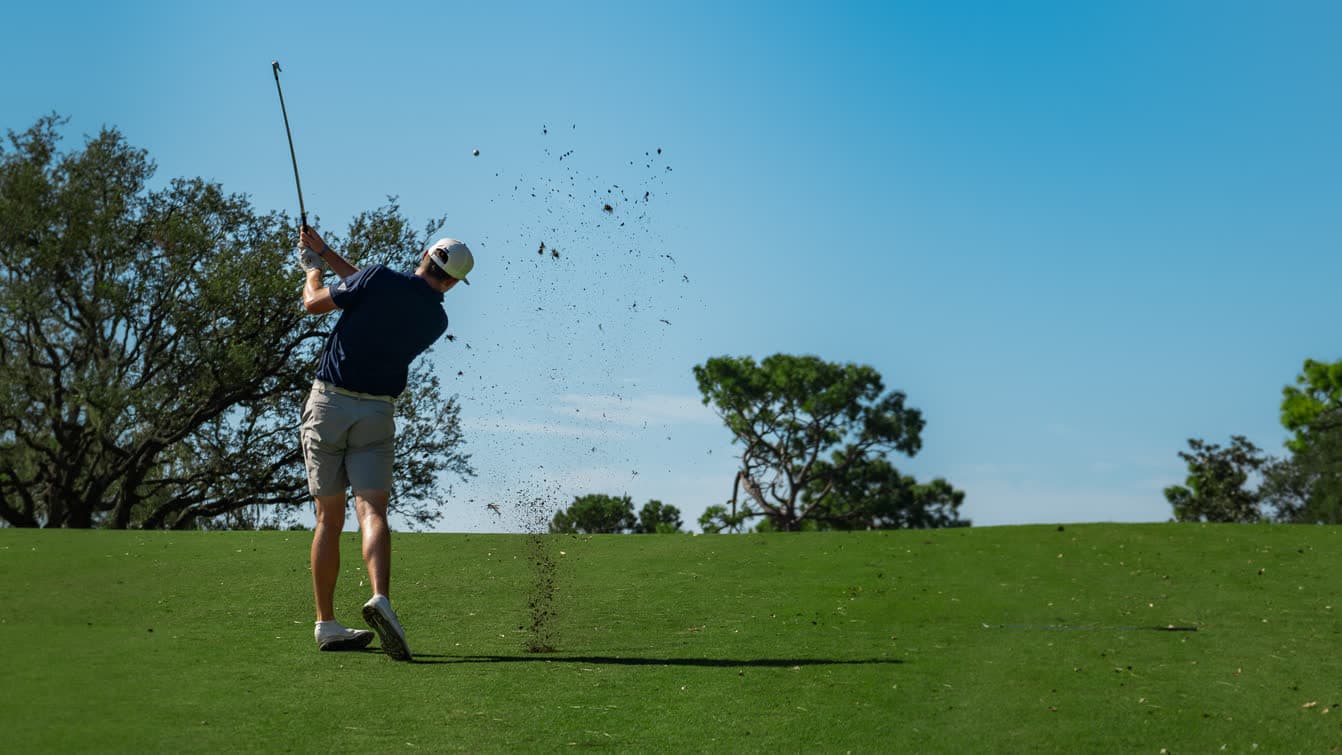 Golf course green fairway background